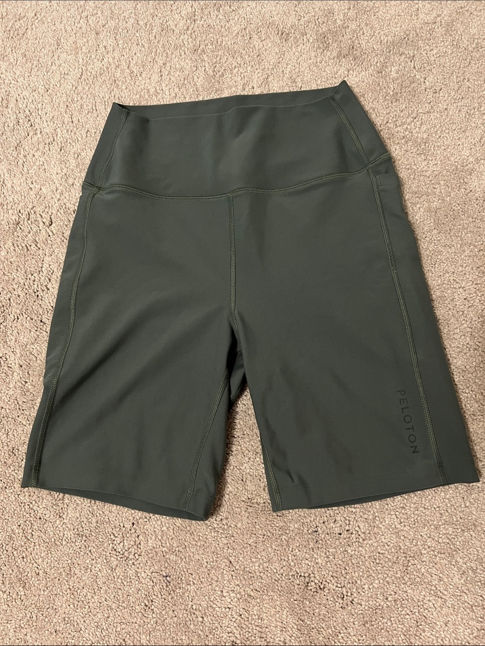Peloton High-Waist Deep Olive Bike Shorts